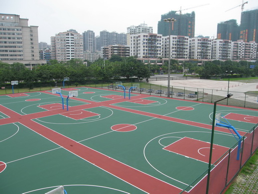 濟南外海中央花園硅PU籃球場